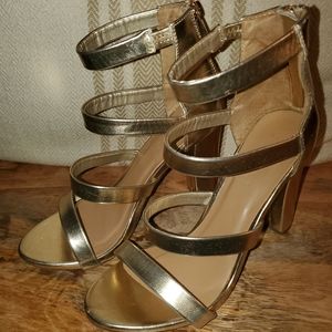 Gold High Heels
